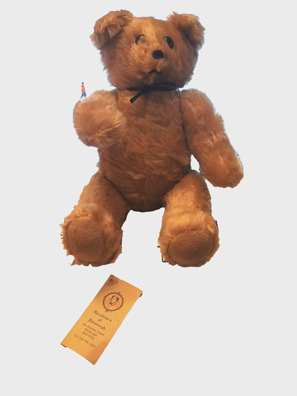 Vtg Geraldine's of Edinburgh Baby Bernard Teddy Bear Jointed Scottish Mohair 11"